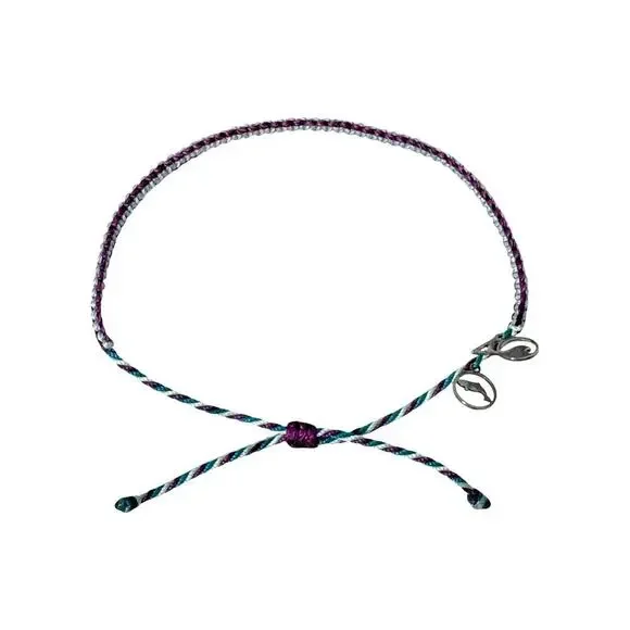 4Ocean Sperm Whale Beaded Bracelet Purple Teal Aqua with Gift Bag - Picture 4 of 6